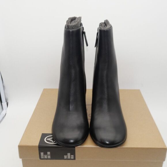 NEW Ash Clone Women's 6 Size 36 Round Heel Zip Up Ankle Boots Black Leather - Picture 9 of 11